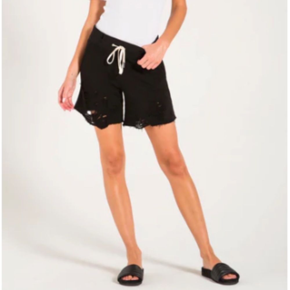 n:PHILANTHROPY COCO Short, Black cat, XS Distressed, Oversized, Relaxed‎